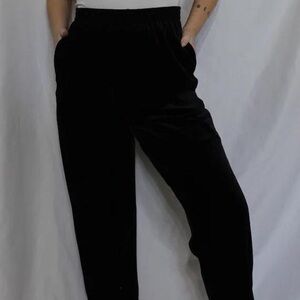 Super cute nylon glossy flowey bottoms yoga pants y2k black indie hippie sweats